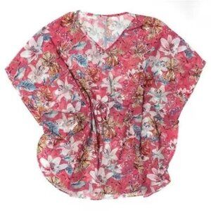 West Loop Women's Chiffon Floral Cover-Up  One Size